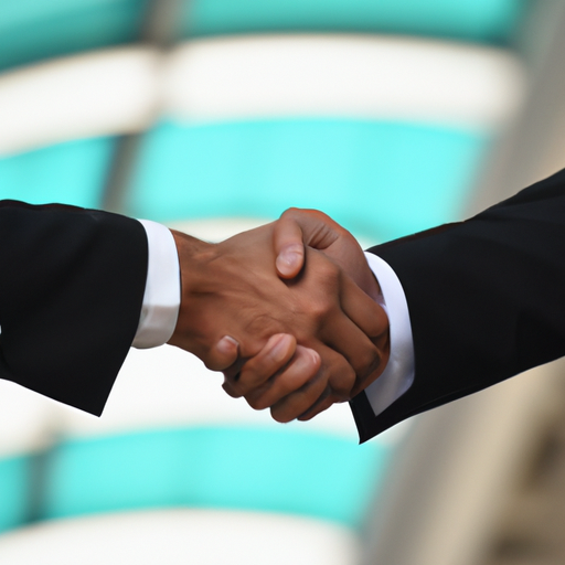 1. תמונה המציגה שני שותפים עסקיים לוחצים ידיים, המסמלים משא ומתן מוצלח על עסקה